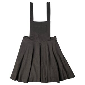 Cooperative Black Overall Pocket Adjustable Straps Stretch Flowy Circle Skirt 8